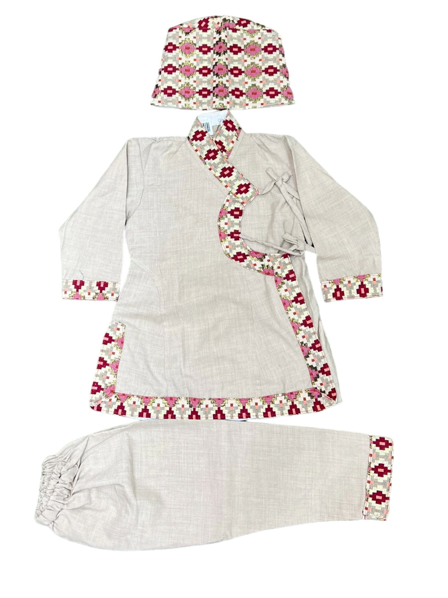 Premium Daura Suruwal Border with Dhaka Topi